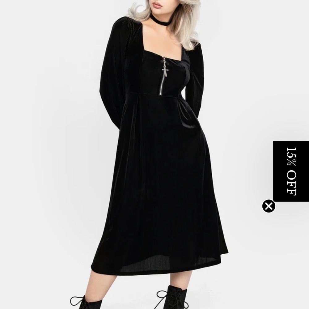 NWT Disturbia Legacy Zip Front Midi Dress